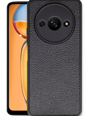 Newface Xiaomi Redmi A3 4G Kılıf Aras Deri Kapak - Siyah