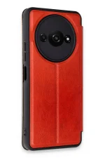Newface Xiaomi Redmi A3 4G Kılıf Flip Cover - Kırmızı - Görsel 2