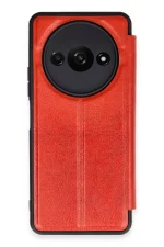 Newface Xiaomi Redmi A3 4G Kılıf Flip Cover - Kırmızı