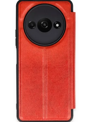 Newface Xiaomi Redmi A3 4G Kılıf Flip Cover - Kırmızı