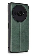 Newface Xiaomi Redmi A3 4G Kılıf Flip Cover - Koyu Yeşil - Görsel 2