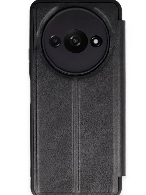 Newface Xiaomi Redmi A3 4G Kılıf Flip Cover - Siyah