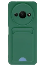 Newface Xiaomi Redmi A3 4G Kılıf Kelvin Kartvizitli Silikon - Koyu Yeşil