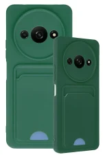 Newface Xiaomi Redmi A3 4G Kılıf Kelvin Kartvizitli Silikon - Koyu Yeşil - Görsel 3