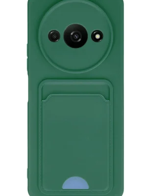 Newface Xiaomi Redmi A3 4G Kılıf Kelvin Kartvizitli Silikon - Koyu Yeşil