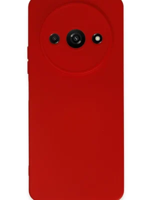 Newface Xiaomi Redmi A3 4G Kılıf Nano içi Kadife Silikon - Kırmızı
