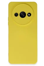 Newface Xiaomi Redmi A3 4G Kılıf Nano içi Kadife Silikon - Sarı