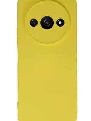 Newface Xiaomi Redmi A3 4G Kılıf Nano içi Kadife Silikon - Sarı