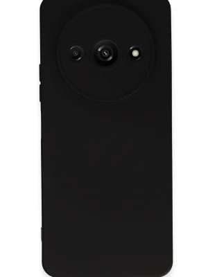 Newface Xiaomi Redmi A3 4G Kılıf Nano içi Kadife Silikon - Siyah