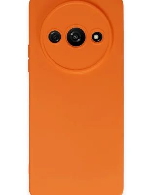 Newface Xiaomi Redmi A3 4G Kılıf Nano içi Kadife Silikon - Turuncu