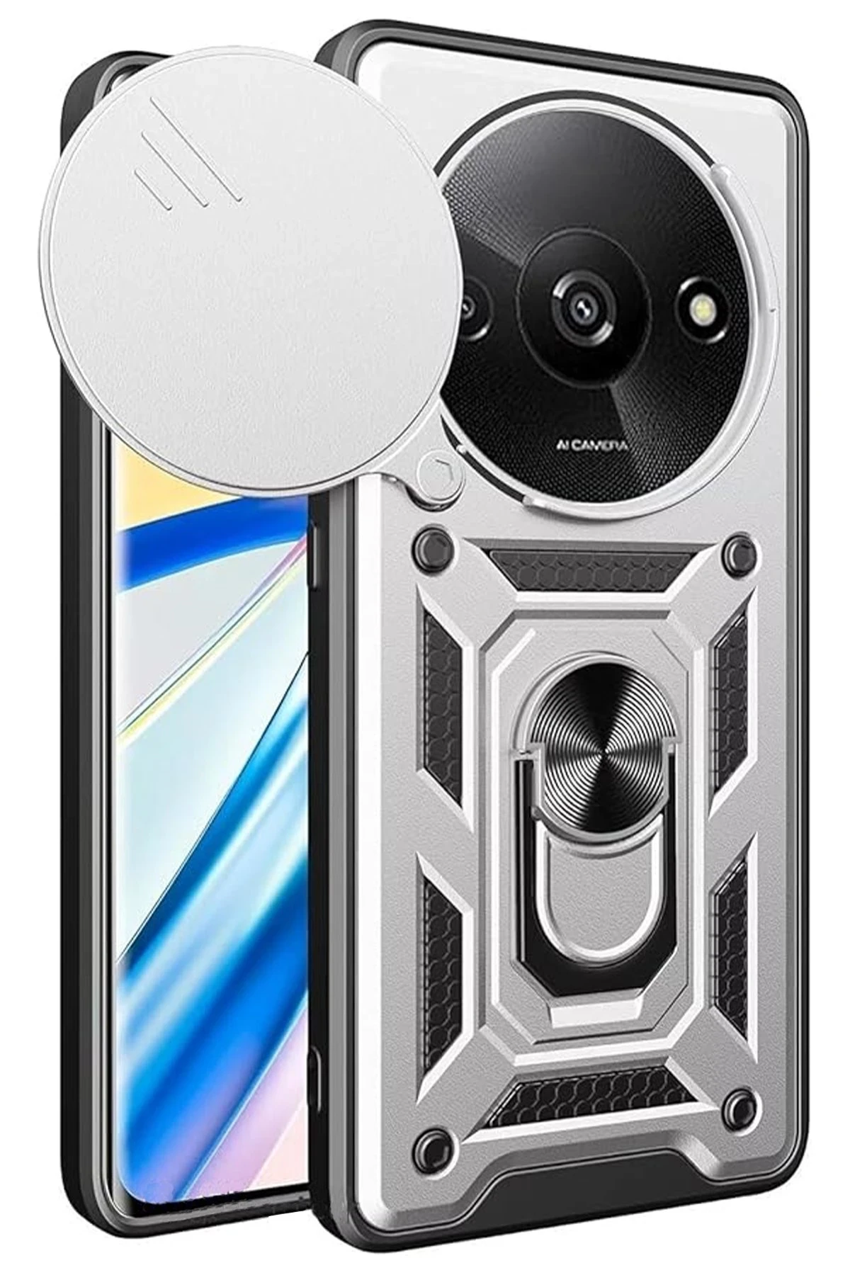 newface-xiaomi-redmi-a3-4g-kilif-pars-lens-yuzuklu-silikon-gumus-default.webp Newface Xiaomi Redmi A3 4G Kılıf Pars Lens Yüzüklü Silikon - Gümüş - Görsel 1