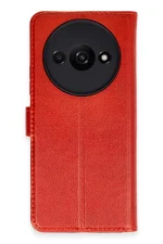 Newface Xiaomi Redmi A3 4G Kılıf Trend S Plus Kapaklı Kılıf - Kırmızı