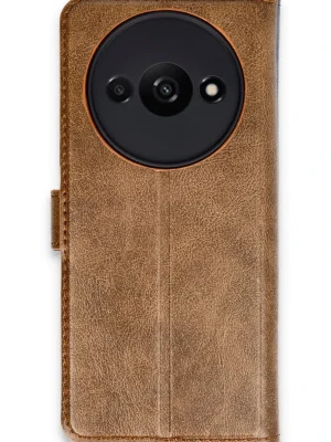 Newface Xiaomi Redmi A3 4G Kılıf Trend S Plus Kapaklı Kılıf - Taba