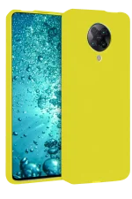 Newface Xiaomi Redmi K30 Pro Kılıf Nano içi Kadife Silikon - Sarı