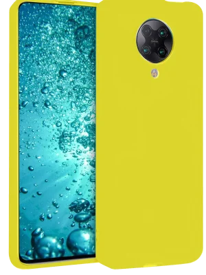 Newface Xiaomi Redmi K30 Pro Kılıf Nano içi Kadife Silikon - Sarı