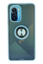 Newface Xiaomi Redmi K40 Kılıf Montreal Yüzüklü Silikon Kapak - Buz Mavi