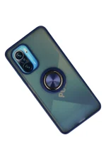 Newface Xiaomi Redmi K40 Kılıf Montreal Yüzüklü Silikon Kapak - Lacivert - Görsel 2