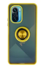 Newface Xiaomi Redmi K40 Kılıf Montreal Yüzüklü Silikon Kapak - Sarı
