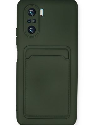Newface Xiaomi Redmi K40 Pro Kılıf Kelvin Kartvizitli Silikon - Koyu Yeşil