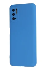 Newface Xiaomi Redmi Note 10 5G Kılıf Nano içi Kadife Silikon - Mavi - Görsel 3