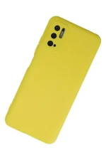 Newface Xiaomi Redmi Note 10 5G Kılıf Nano içi Kadife Silikon - Sarı - Görsel 2