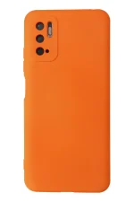 Newface Xiaomi Redmi Note 10 5G Kılıf Nano içi Kadife Silikon - Turuncu
