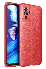 Newface Xiaomi Redmi Note 10 Kılıf Auto Focus Kapak - Kırmızı