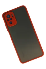 Newface Xiaomi Redmi Note 10 Kılıf Montreal Silikon Kapak - Kırmızı - Görsel 2