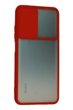 Newface Xiaomi Redmi Note 10 Kılıf Palm Buzlu Kamera Sürgülü Silikon - Kırmızı - Görsel 2