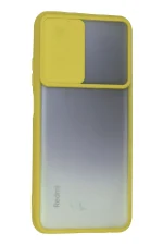 Newface Xiaomi Redmi Note 10 Kılıf Palm Buzlu Kamera Sürgülü Silikon - Sarı - Görsel 2