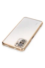 Newface Xiaomi Redmi Note 10 Kılıf Razer Lensli Silikon - Gold - Görsel 3