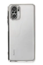 Newface Xiaomi Redmi Note 10 Kılıf Razer Lensli Silikon - Gümüş - Görsel 2