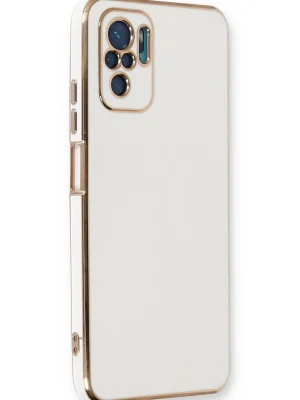 Newface Xiaomi Redmi Note 10 Kılıf Volet Silikon - Beyaz