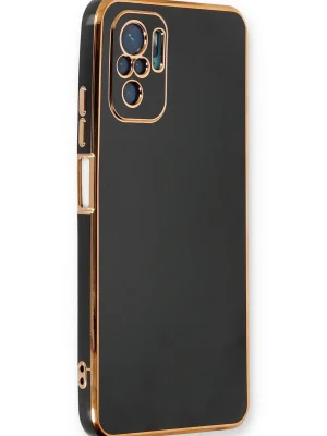 Newface Xiaomi Redmi Note 10 Kılıf Volet Silikon - Siyah