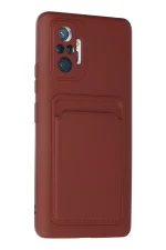 Newface Xiaomi Redmi Note 10 Pro Kılıf Kelvin Kartvizitli Silikon - Bordo - Görsel 2