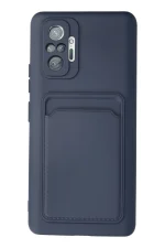 Newface Xiaomi Redmi Note 10 Pro Kılıf Kelvin Kartvizitli Silikon - Lacivert