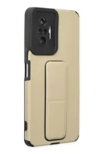 Newface Xiaomi Redmi Note 10 Pro Kılıf Mega Standlı Silikon - Gold - Görsel 2