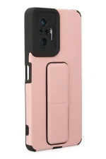 Newface Xiaomi Redmi Note 10 Pro Kılıf Mega Standlı Silikon - Pudra - Görsel 2