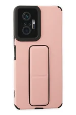 Newface Xiaomi Redmi Note 10 Pro Kılıf Mega Standlı Silikon - Pudra