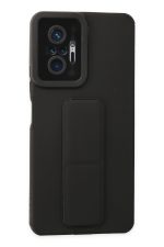 Newface Xiaomi Redmi Note 10 Pro Kılıf Mega Standlı Silikon - Siyah