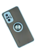 Newface Xiaomi Redmi Note 10 Pro Kılıf Montreal Yüzüklü Silikon Kapak - Buz Mavi - Görsel 2