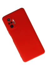Newface Xiaomi Redmi Note 10 Pro Kılıf Nano içi Kadife Silikon - Kırmızı - Görsel 3