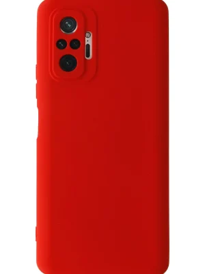 Newface Xiaomi Redmi Note 10 Pro Kılıf Nano içi Kadife Silikon - Kırmızı