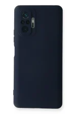 Newface Xiaomi Redmi Note 10 Pro Kılıf Nano içi Kadife Silikon - Lacivert