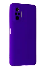 Newface Xiaomi Redmi Note 10 Pro Kılıf Nano içi Kadife Silikon - Mor - Görsel 2