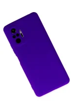 Newface Xiaomi Redmi Note 10 Pro Kılıf Nano içi Kadife Silikon - Mor - Görsel 3