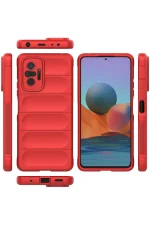 Newface Xiaomi Redmi Note 10 Pro Kılıf Optimum Silikon - Kırmızı - Görsel 3