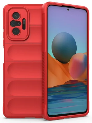 Newface Xiaomi Redmi Note 10 Pro Kılıf Optimum Silikon - Kırmızı