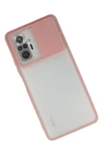 Newface Xiaomi Redmi Note 10 Pro Kılıf Palm Buzlu Kamera Sürgülü Silikon - Pembe - Görsel 2