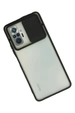 Newface Xiaomi Redmi Note 10 Pro Kılıf Palm Buzlu Kamera Sürgülü Silikon - Siyah - Görsel 2